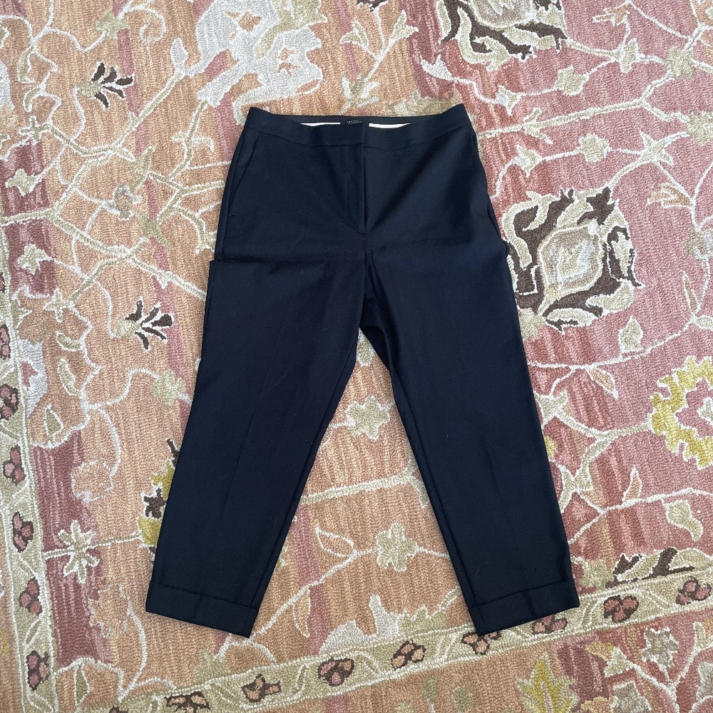 The Petite High Rise Eva Ankle Pant - Curvy Fit Color: Black
